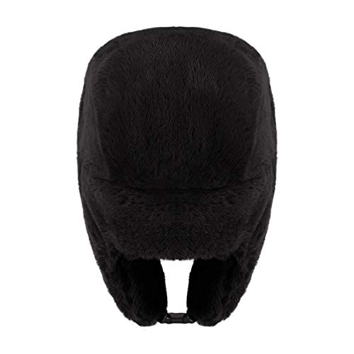 Chapéu russo Ushanka aconchegante de inverno para adultos, à prova de vento, com capuz completo, à p