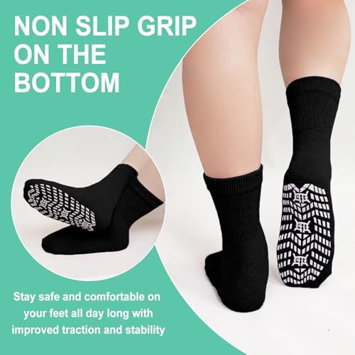 Image of CaiDieNu Non Slip Socks for Women: Non Skid Grip Socks for Elderly Hospital