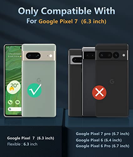 Pujue For Google Pixel-7 Phone Case: Pixel 7 Silicone Protective Shockproof Cell Cover - Matte Cell Cases With Screen Protector - Full Protection Rubber Phone Cases #TOP2