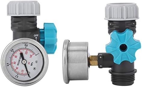 Omabeta Adjustable Water Pressure Regulator Valve with Pressure Gauge Greenhouse Garden Irrigation Controller Agricultural Irrigation Controller