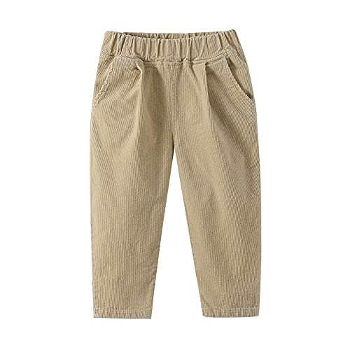Pantalones de pana Mud Kingdom de ajuste recto, confección duradera para niños y niñas