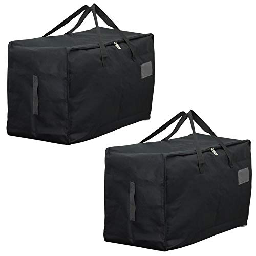 Spares2go Lot de 2 sacs de rangement en toile pour coffre de voiture Noir 100 l Cover