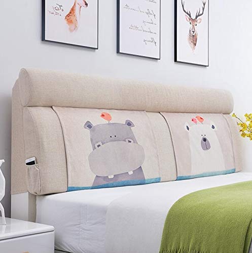 DWWSP Bedside Soft Cover Waist Pillow Sponge Big Backrest Can Be Set Linen Metal Zipper Multi-size Multi-color Optional (Color : C, Size : 200 * 60 * 12cm)