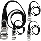 MOTHNUR 4pcs Adjustable Anti-slip Cycle Footrest Straps Bike Pedal Straps for Sports and Indoor Gym Fitness