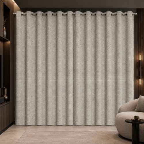 CORTINA BLACKOUT BLECAUTE LINHO TRABALHADO 2,60m largura X 2,30m altura MARFIM QUARTO/SALA