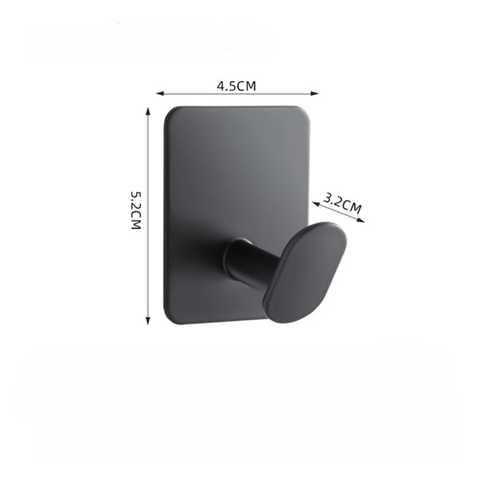 ganci adesivi Ganci for accappatoio da bagno in acciaio inossidabile, ganci adesivi parete, porta asciugamani, accessori cucina, appendiabiti multiuso(Black-8pcs)