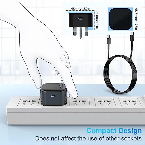 Samsung Fast Charger, Samsung Cable 1M and Plug USB C for Samsung Galaxy S25/S24/S23/S22/S21/S20/A16/A15/A17/A32/A33/A34/A35/A52/A53/A54/A55/A56/A26/A36, 2Pack USBC Charging Plug with Type C Lead 1M - Image 4