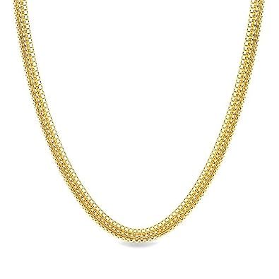 Yellow Gold Highway Chain Necklace 