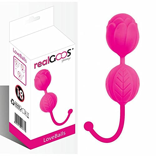 realGOOS® palline vaginali in silicone rosa per esercizi di kegel ben wa geisha balls sex toy