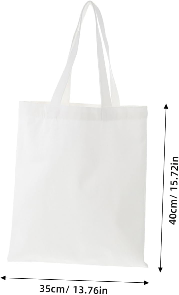 8pcs Blank Canvas Tote Bags Grocery Pouch for Shopping Home Travel Lightweight Reusable Storage Bags for Projects and Outdoor Use