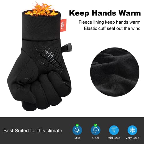 RUIXUE Handschoenen voor dames en heren, touchscreen, fietshandschoenen, hardloophandschoenen, warme winddichte winterhandschoenen, sporthandschoenen, uniseks, elastisch, licht, ademend, herfst - Image 3