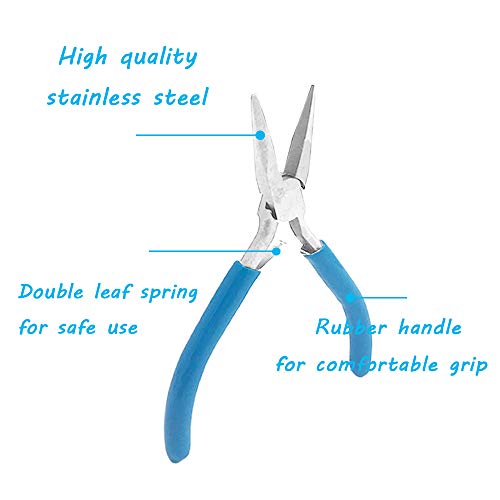 4Pcs Jewelry Pliers,Jewelry Making Tool Kit,Round Nose Plier,Needle Nose Plier,Bent Nose Pliers And Chain Nose Pliers For Crafts,Beading,Wire Wrapping #TOP3