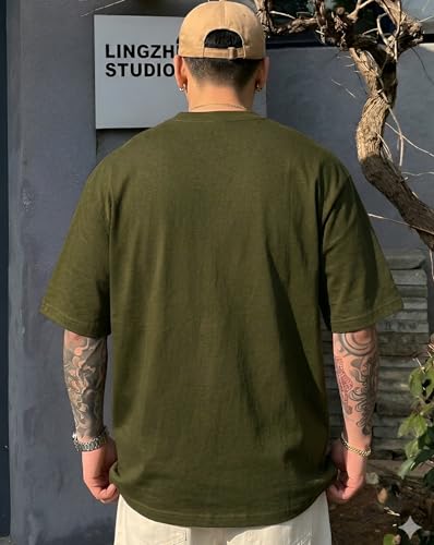 Image of AUSK Men's Half Sleeve Regular Tshirt, Graphic Print Round Neck Tshirt