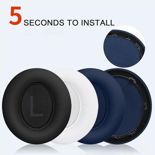 Almohadillas de repuesto para auriculares Anker Soundcore Space Q45, cojines para auriculares, fundas para orejeras, piezas de reparación (negro) miniatura 4