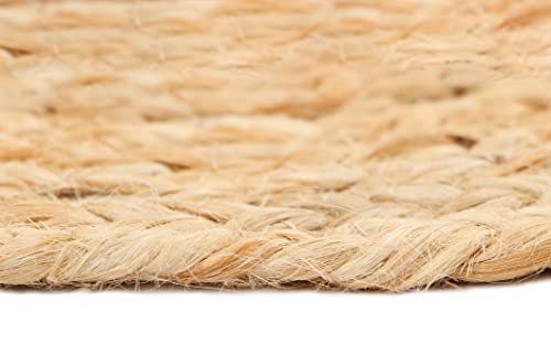 Image of The Home Talk Jute Braided Placemats |Side Table Mats|Best for Bed-Side Table, Center Table, Dining Table, Shelves|Home Decorators|Farm Mats|(Beige, 33 cm Round)