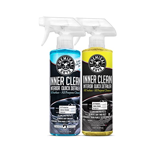 Chemical Guys Innerclean Interior Quick Detailer & Protectant Bundle - Pineapple Scent & Baby Powder Scent (2-16 Oz. Bottles) #TOP27