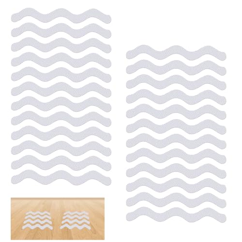 24 pegatinas antideslizantes para baño, calcomanías transparentes para ducha y bañera, calcomanías de baño antideslizantes con rascador de ducha para escaleras, baño, sauna, superficies resbaladizas