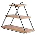 Produktbild QWE Schwimmende Wandregale Retro Industrie Klassik Dreieck Design Ausstellungsstand Metall Holz Farbe Multifunktionslagerregal,Bildfarbe,A