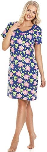 Camille Womens Smooth Soft Cotton Summer Nightshirts