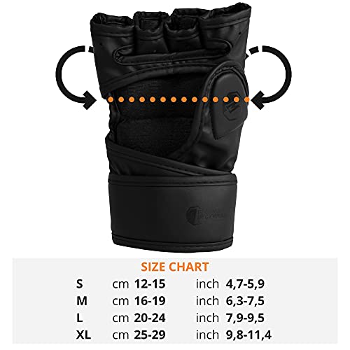 MADGON Guantes MMA con Acolchado Profesional – Guantes de Boxeo con Gran Estabilidad de Muñeca – Guantillas MMA Duraderas para Artes Marciales, Boxeo, Kickboxing, Sparring – Incluye Bolsa - imagen 5