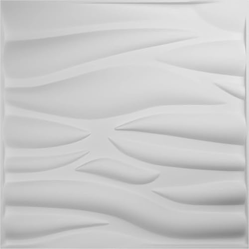 Miniatura 5 de Ekena Millwork WP20X20SRWH-CASE-50 19 5/8 pulgadas de ancho x 19 5/8 pulgadas de alto Serina EnduraWall Decorativo 3D Panel de Pared Cubre 133.73