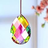 63MM Fengshui Facettiertes Prisma Aurora Grid Kristall Facettiert Suncatcher Dekor