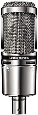 Audio-Technica AT2020USB+V Cardioid Condenser Studio Microphone (NA, Silver)