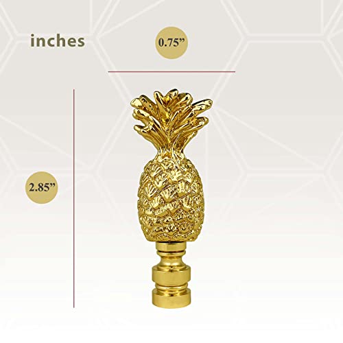 Royal Designs, Inc. Trendy Resort Pineapple 2.75\" Lamp Finial (Polished Brass) - Thumbnail 3