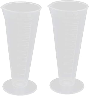 Aexit 100mL Volumetric gauge Graduated Laboratory Beaker Measuring Triangle Cup 2pcs