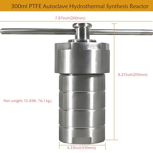 Reactor hidrotermal PTFE de 300ml y acero inoxidable para autoclave de 220 ℃ 2
