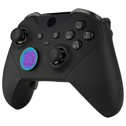 Image of eXtremeRate 2 pcs Metalic Rainbow Aura Blue & Purple Magnetic Stainless Steel D-Pads, Replacement Parts Directional Pad Button Kits for Xbox One Elite & Xbox One Elite Series 2 Controller