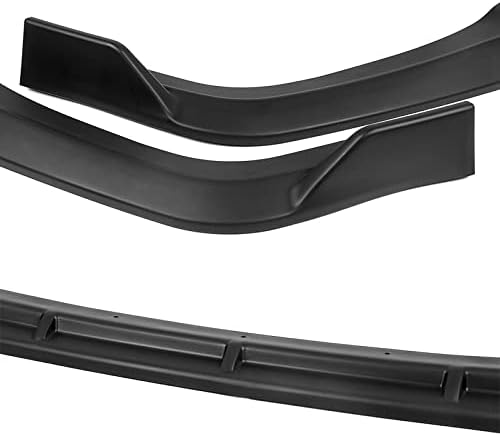 3PCS Front Bumper Lip Kit fit for compatible with 2017-2021 Honda Civic SI, Type-R Style Splitter Trim Protection Spoiler, Air-Dam-Chin-Diffuser (Painted Black)