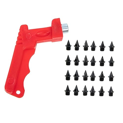 BESPORTBLE 1set Track Shoe Spikes Black Carbon Golf Spikes Wrench -Skid Nails for Sports Easy to Install Compatible Athletic Shoes