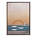 HomeRoots Multi 43% MDF 43% Wood 10% Paper 4% Metal Framed Lighthouse at Sunset Wall Art