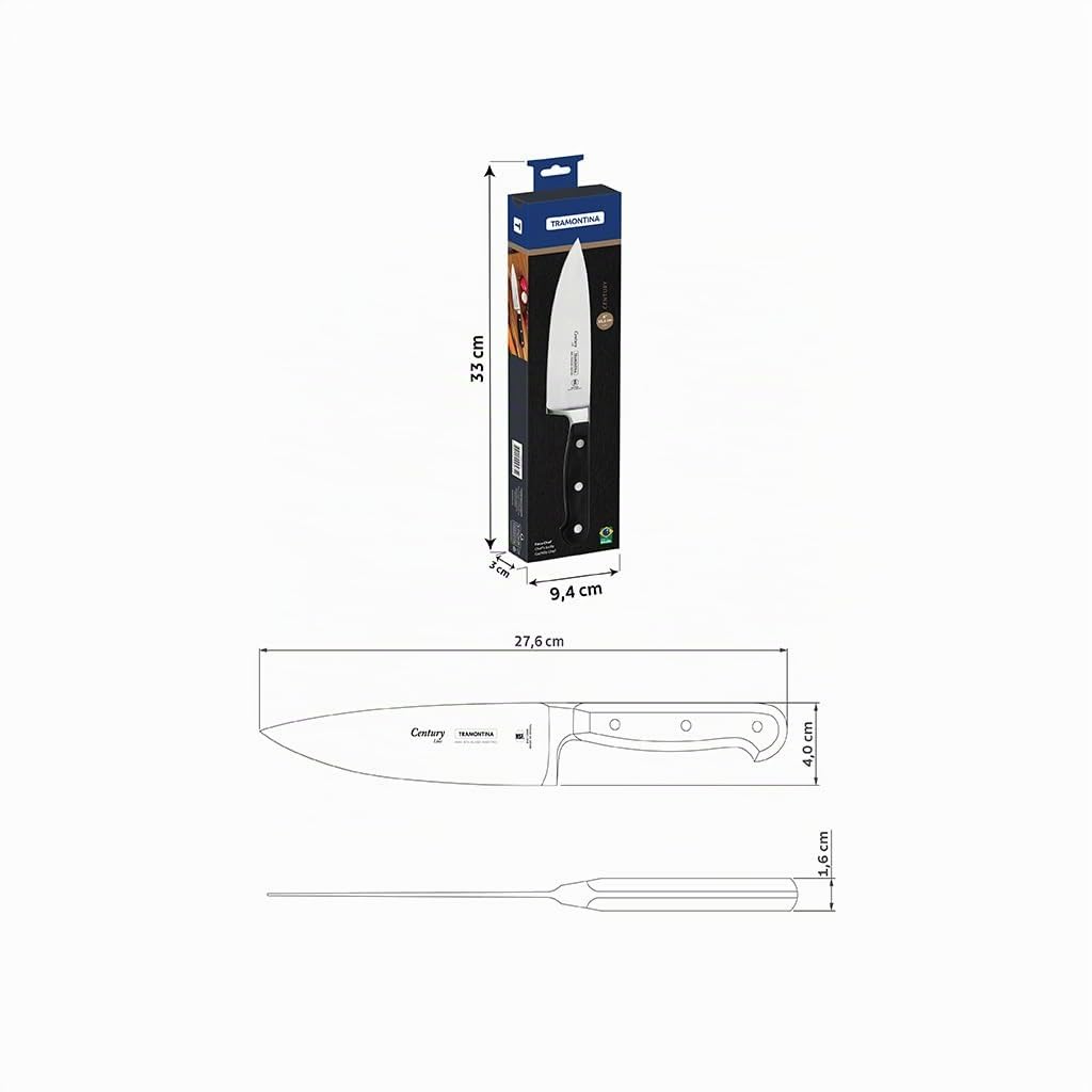 Tramontina Cuchillo Chef en Acero Inoxidable Century 15 cm