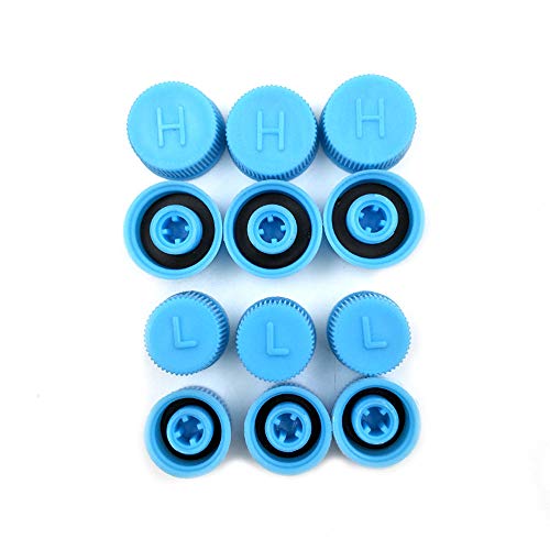 Nikauto 56Pcs/Set 12 Kinds Of Automotive Air Conditioner Valve Caps Universal R134 R12 Air Valve Cap Dust Cover Set Car Air Conditioning Service Ac System Charging Port Caps #TOP5