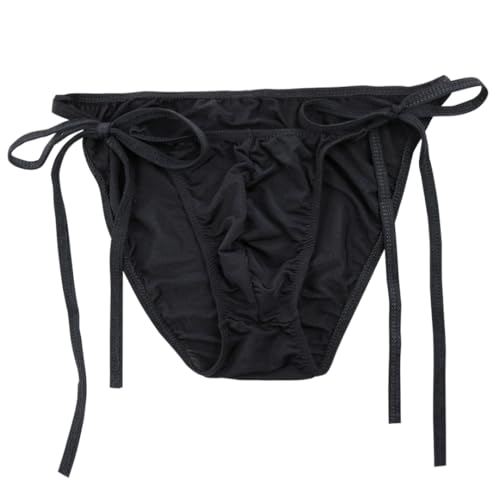 Men's Swimwear Mini Swimsuit Lingerie Underwear Sissy Pouch Tie Side Swim Bikini Briefs3