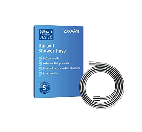 Duravit Universal Shower Hose, Shower Hose 1,80 m with Anti-Twist Protection, Kink Protection, Chrome, 180 cm