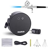 KIARUO Double-Action Airbrush Kit, Three-Stage air Pressure Adjustment Mini Air Compressor with...