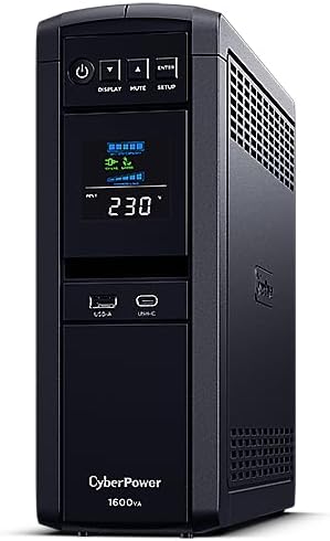 CP1600EPFCLCD-UK Pure Sinewave 1600Va/1000w 2xUK+3xC13, UK power cord attached