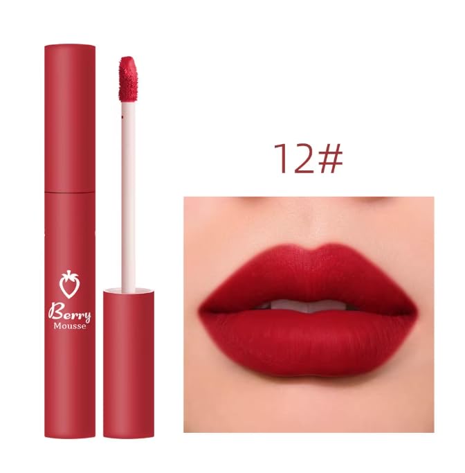 Matte Lipstick Nude Lipstick Long-lasting Waterproof (12), 3 ml (Pack of 1) - Image 2