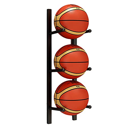 Support de rangement pour basket-ball mural à 3 ou 4 niveaux pour garage et gym