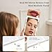 Car sun visor makeup mirror, equipped with 3x magnifying glass and three-color adjustable brightness soft light mirror, rechargeable, suitable for all models (White)