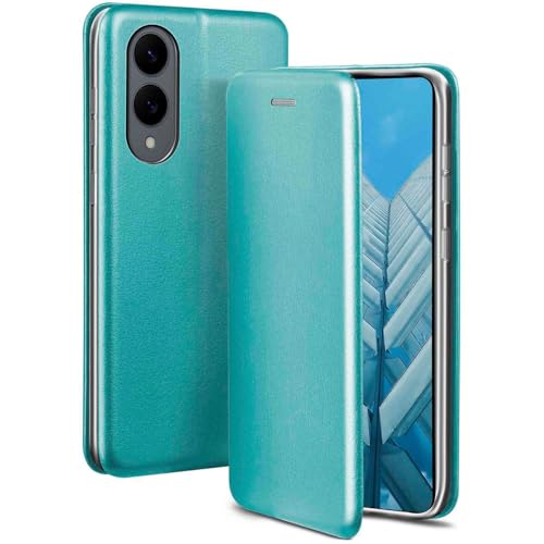 Étui Samsung Galaxy S25 Edge ONEFLOW en cuir bleu menthe avec clapet