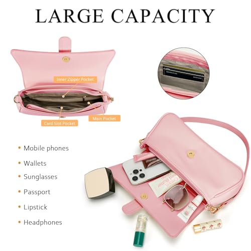 Image of KKXIU Shoulder Bag for Women Small Hobo Handbag Mini Retro Clutch Purses
