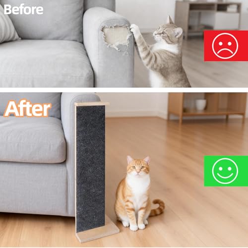 Rascador Esquinero para Gatos 24 Pulgadas con 5 Almohadillas miniatura 5