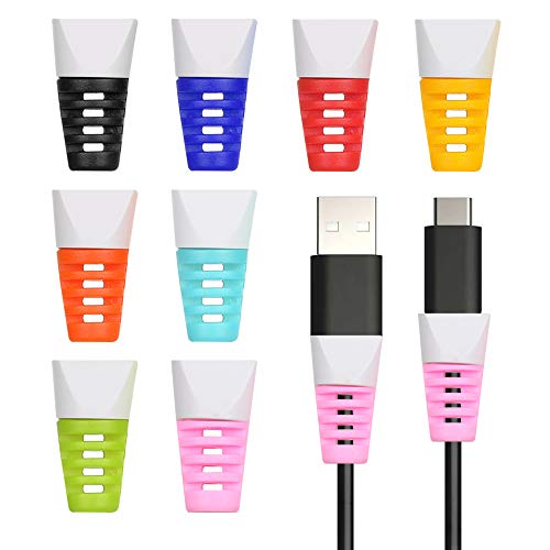 VizGiz 16 Pack Cable Protector Sleeve Cord Clip Protective Cover Case Savor Charging Cable Organizer Management Data Line Protection for Cell Phone iPhone iPod Earphone Headphone Earbuds USB Charger