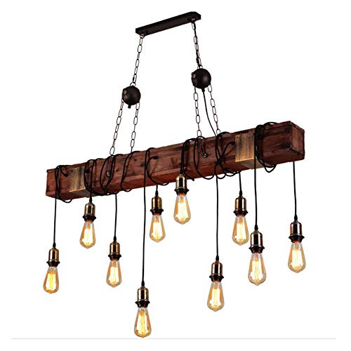 Lampe rétro suspendue 10 flammes idéale pour illuminer le salon