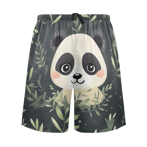 Men's Blue Ice Fire Flame Bald Eagle Fight Pajama Shorts with Pocket and Drawstring S 202a5641