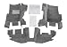 BedRug Jeep Kit - BedRug BRTJ97F fits 97-06 TJ/LJ FRONT 3PC FLOOR KIT (WITH CENTER CONSOLE) - INCLUDES HEAT SHIELDS
